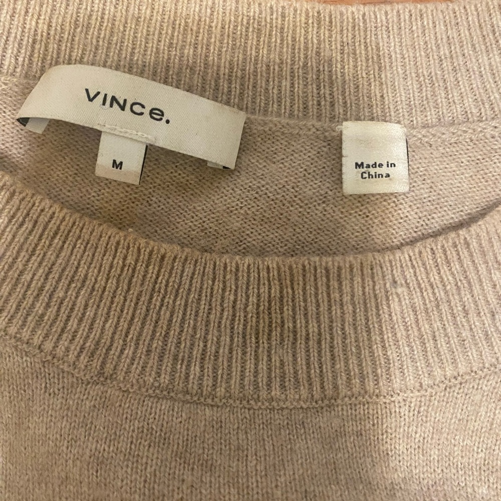 Vince Women's Beige Crew Neck Sweater